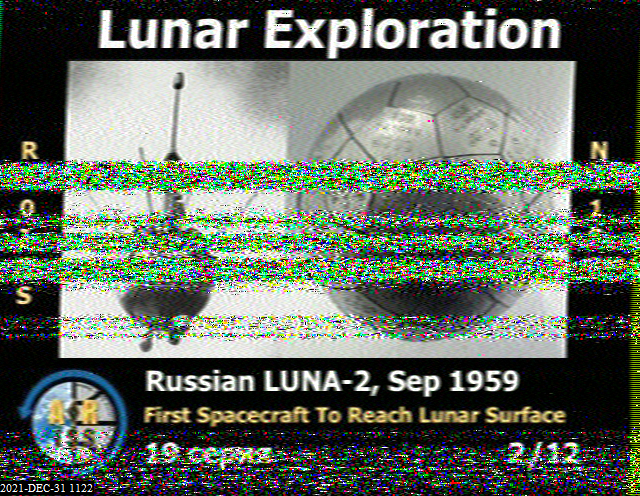 ISS SSTV Capture Image two of twelve transmitted by ISS Russian Unit