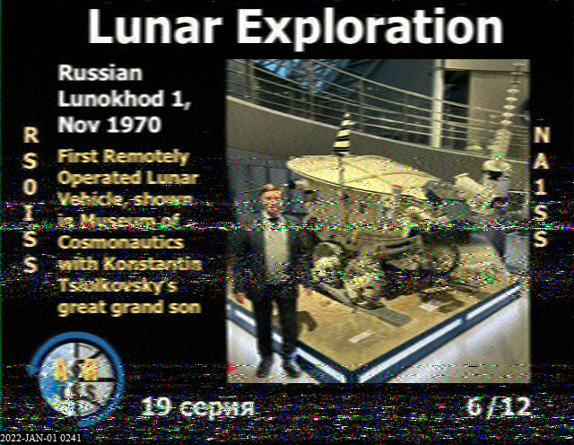ISS SSTV Capture Image six of twelve transmitted by ISS Russian Unit